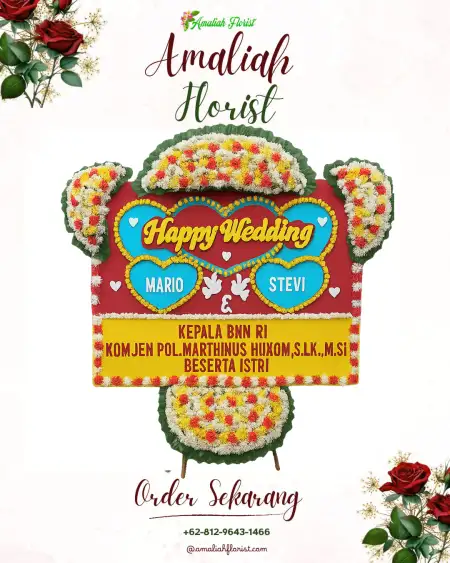 Papan Bunga Pernikahan Genito